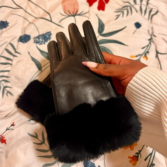 Leather Rabbit fur Gloves 🐇 - Picture 3 of 5